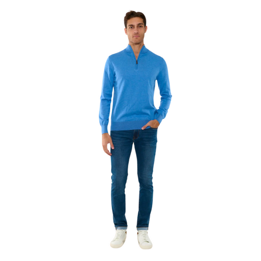 MAGLIA MEZZOCOLLO MISTO CASHMERE